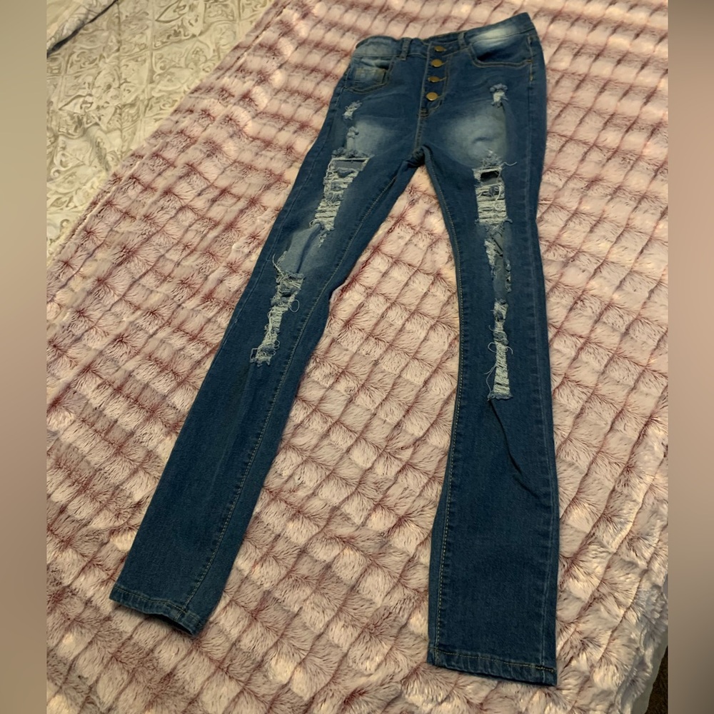 SHEIN distressed jeans size small